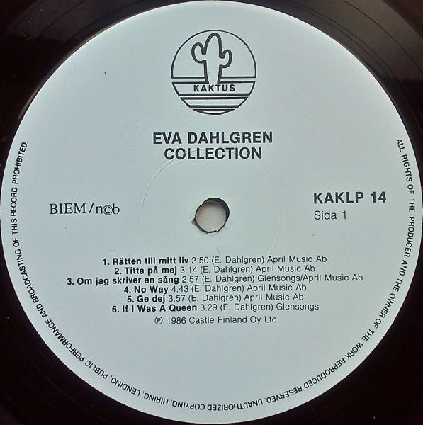 Eva Dahlgren : Collection (2xLP, Comp)