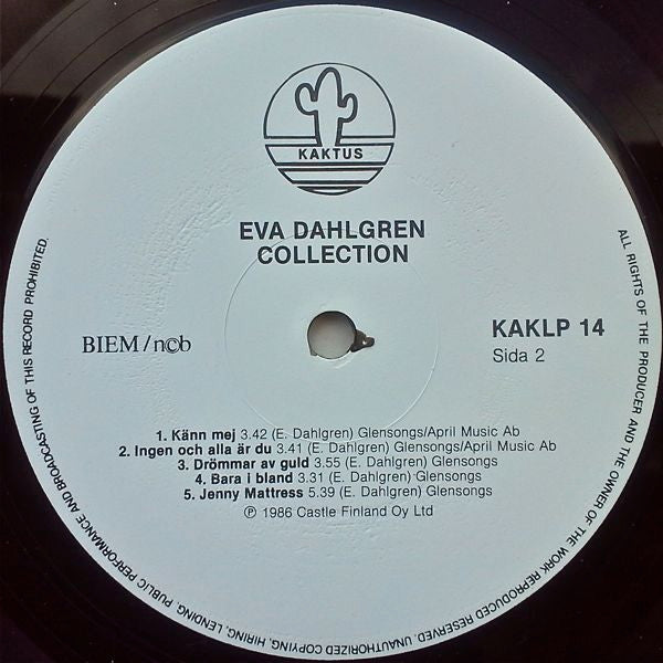 Eva Dahlgren : Collection (2xLP, Comp)