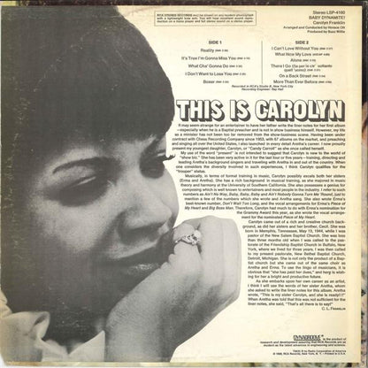 Carolyn Franklin : Baby Dynamite! (LP, Album, Roc)