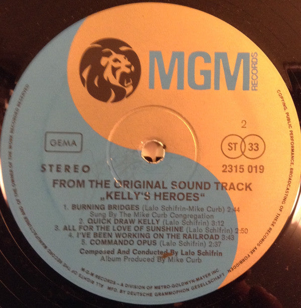 Lalo Schifrin : Kelly's Heroes (Music From The Original Sound Track) (LP, Album)