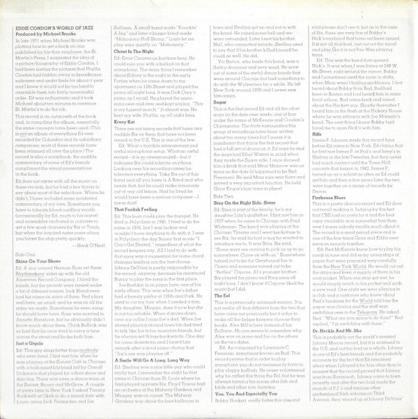 Eddie Condon : Eddie Condon's World Of Jazz (2xLP, Comp, Mono, Tex)