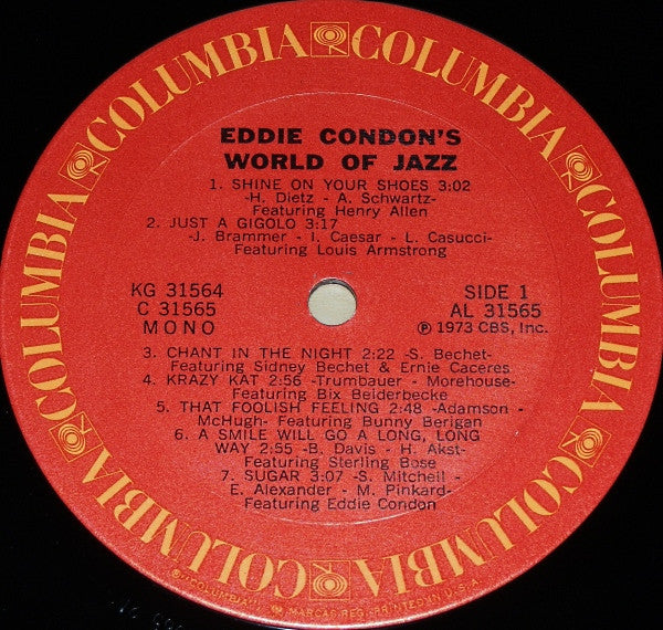 Eddie Condon : Eddie Condon's World Of Jazz (2xLP, Comp, Mono, Tex)
