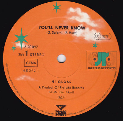 Hi-Gloss / Unlimited Touch : You'll Never Know / Searching To Find The One (12")