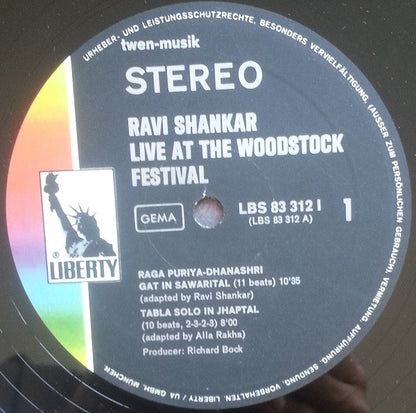 Ravi Shankar : Live At The Woodstock Festival (LP, Gat)