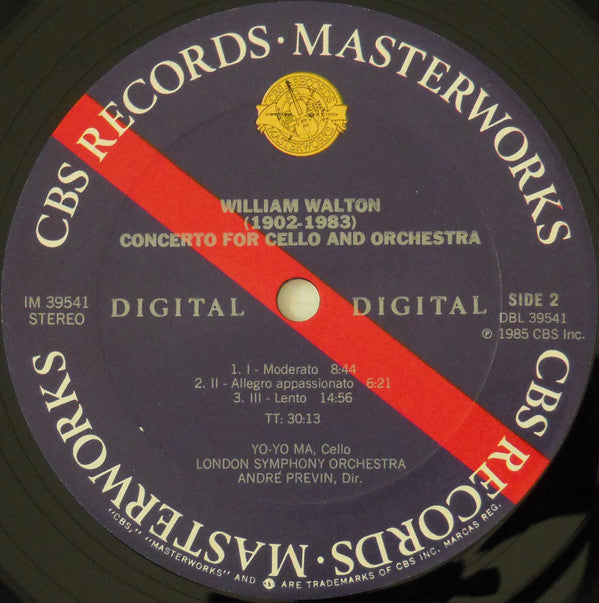 Yo-Yo Ma • London Symphony Orchestra, André Previn : Elgar, Walton: Cello Concertos (LP, Album, Dig)