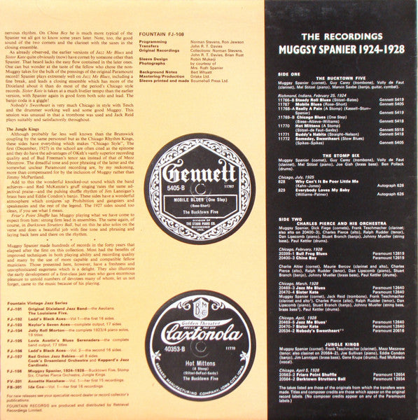 Muggsy Spanier : 1924-1928 (LP, Comp)