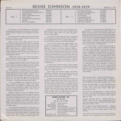 Bessie Johnson : 1928-1929 (LP, Comp)