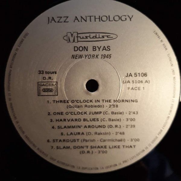 Don Byas : New York 1945 (LP, Comp, RE)