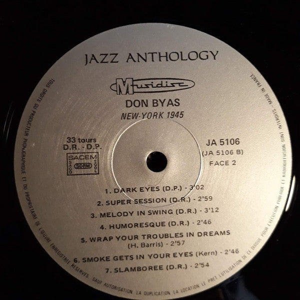 Don Byas : New York 1945 (LP, Comp, RE)