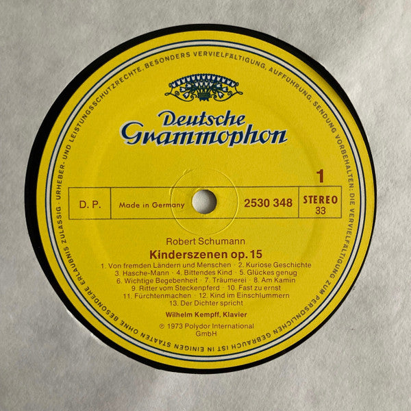 Robert Schumann – Wilhelm Kempff : Kinderszenen / Klaviersonate g-moll · Piano Sonata In G Minor (LP, Gat)