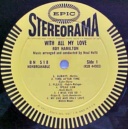 Roy Hamilton (5) : With All My Love (LP, Album)