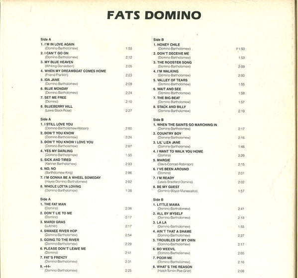 Fats Domino : Fats Domino (Box + 3xLP, Comp)