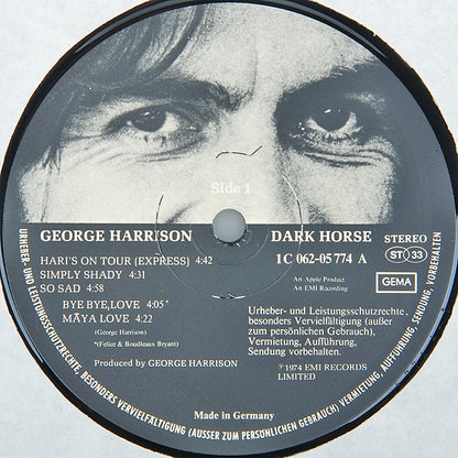 George Harrison : Dark Horse (LP, Album, Gat)