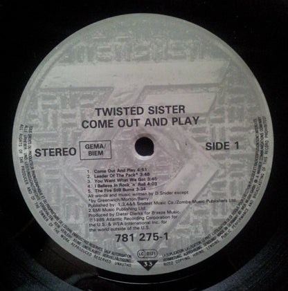 Twisted Sister : Come Out And Play (LP, Album, Ltd, Pop)