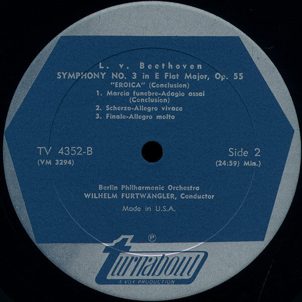 Ludwig van Beethoven, Wilhelm Furtwängler, Berliner Philharmoniker : Symphony No. 3 "Eroica" / Symphony No. 5 / Symphony No. 9 "Chorale" (3xLP, Comp, Mono + Box)