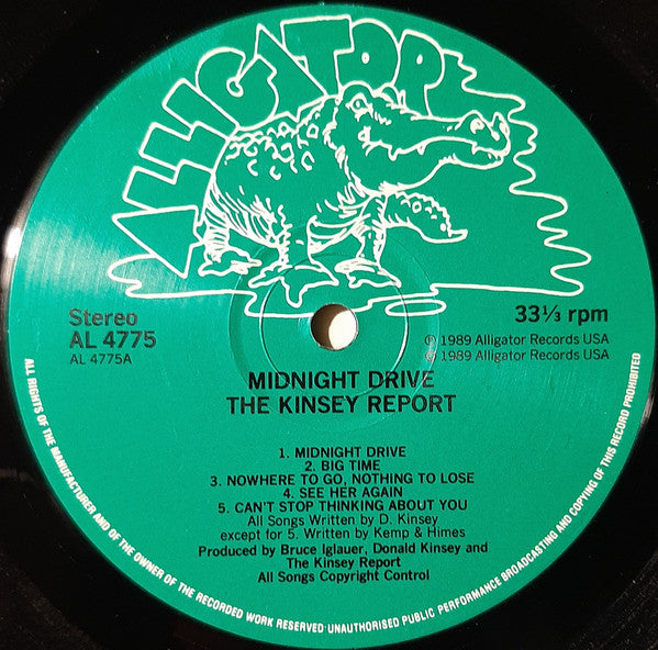 The Kinsey Report : Midnight Drive (LP, Album)