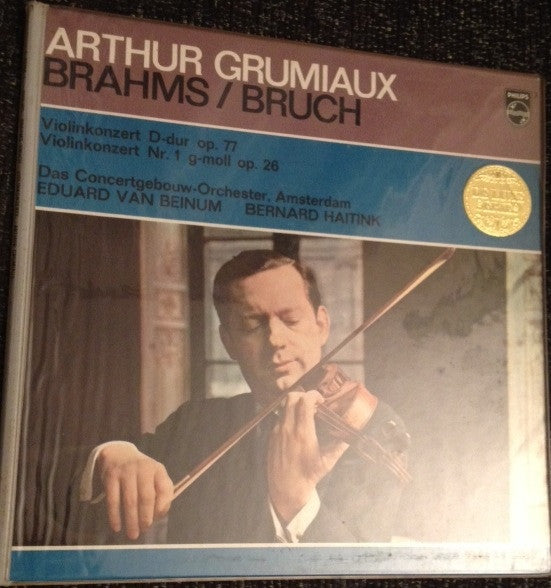 Johannes Brahms / Max Bruch – Arthur Grumiaux / Concertgebouworkest / Eduard van Beinum / Bernard Haitink : Violinkonzerte (LP, Mono)