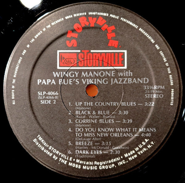 Wingy Manone With Papa Bue's Viking Jazz Band : Wingy Manone With Papa Bue's Viking Jazzband  (LP)