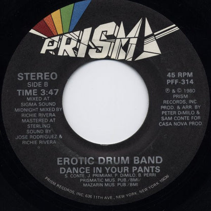 Erotic Drum Band : Touch Me Where It's Hot (7")