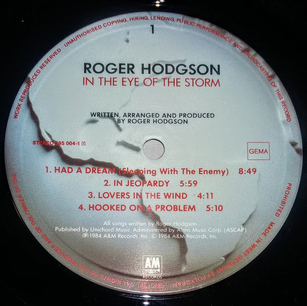 Roger Hodgson : In The Eye Of The Storm (LP, Album)