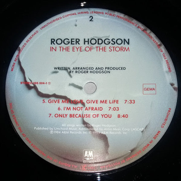 Roger Hodgson : In The Eye Of The Storm (LP, Album)