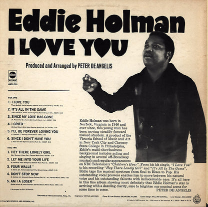 Eddie Holman : I Love You (LP, Album)
