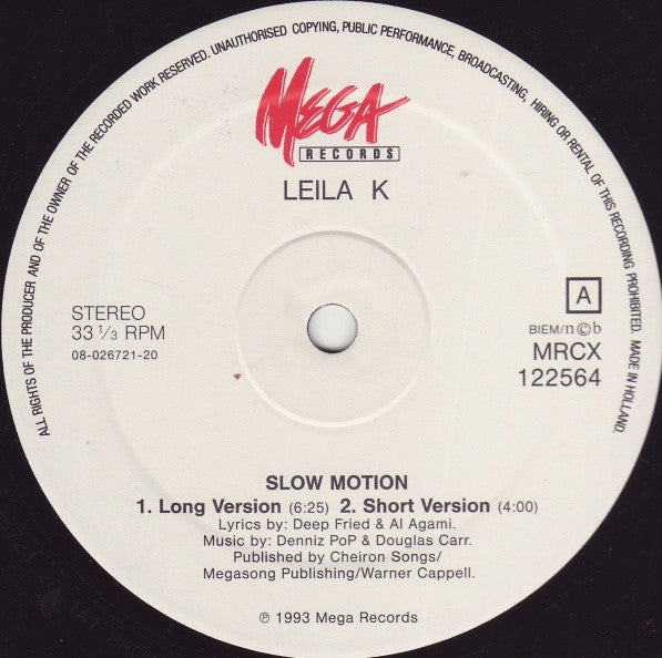 Leila K : Slow Motion (12")