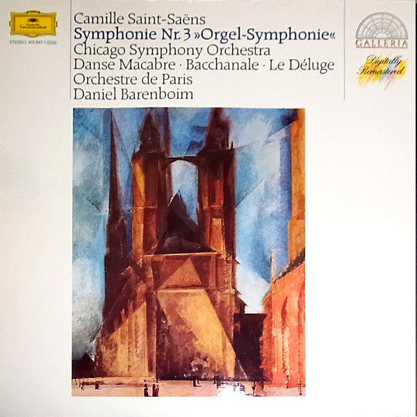 Camille Saint-Saëns / Chicago Symphony Orchestra - Orchestre De Paris - Daniel Barenboim : Symphonie Nr. 3 "Orgel-Symphonie" (LP, Comp, RM)