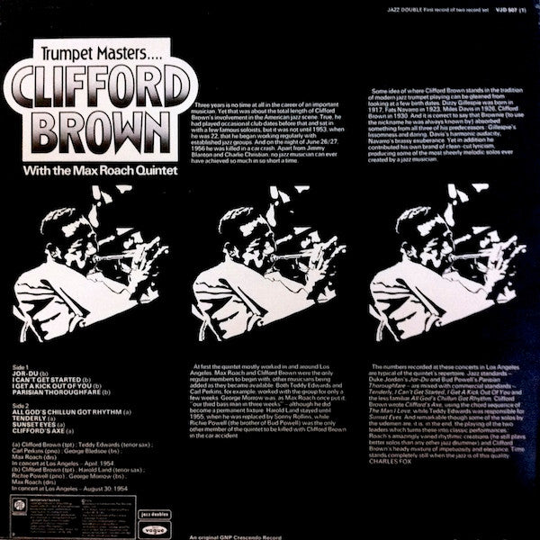 Clifford Brown : Trumpet Masters (LP, Album, RE)