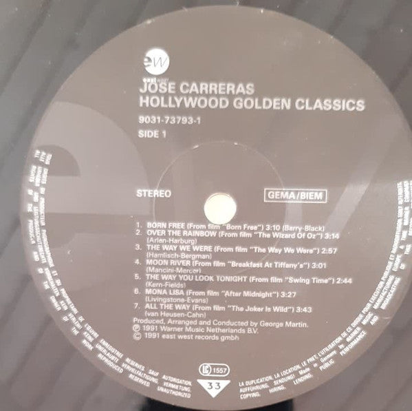 José Carreras : Hollywood Golden Classics (LP, Album)