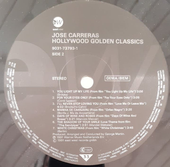 José Carreras : Hollywood Golden Classics (LP, Album)