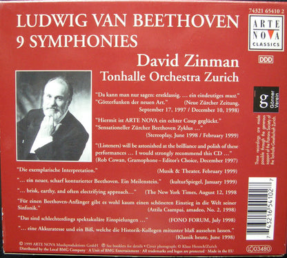 Ludwig van Beethoven, David Zinman, Tonhalle-Orchester Zürich : 9 Symphonies (5xCD + Box)