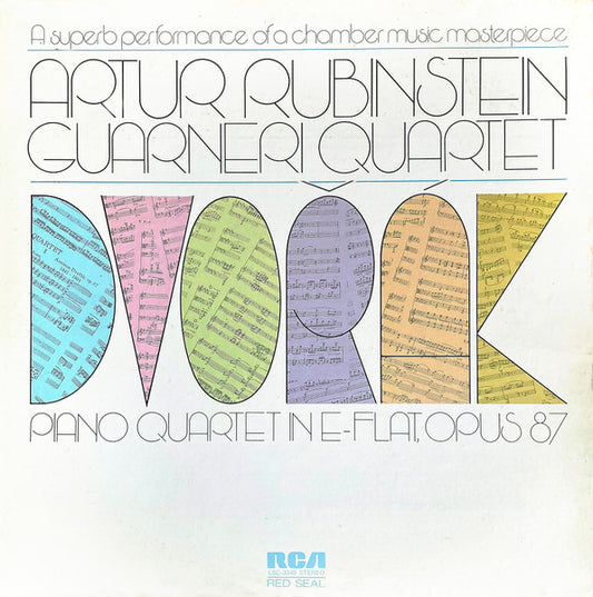 Arthur Rubinstein, Guarneri Quartet - Antonín Dvořák : Piano Quartet In E-Flat, Opus 87 (LP)