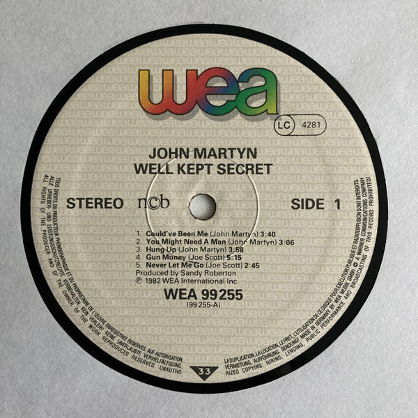 John Martyn : Well Kept Secret (LP, Album)