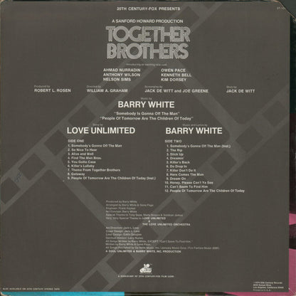 Barry White, Love Unlimited, Love Unlimited Orchestra : Together Brothers (Original Motion Picture Soundtrack) (LP, Album, Pit)