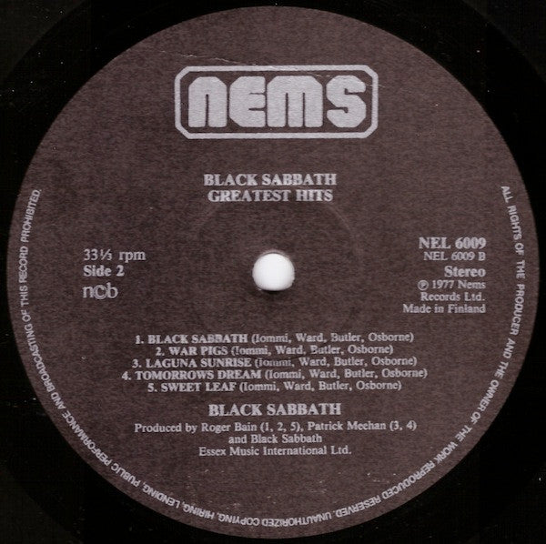 Black Sabbath : Greatest Hits (LP, Comp)