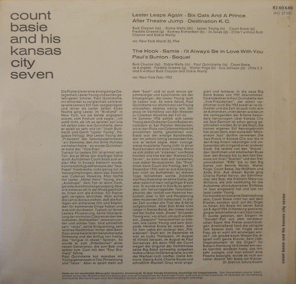 Count Basie And The Kansas City Seven : Count Basie And His Kansas City Seven (10", Mono)