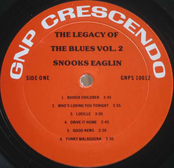 Snooks Eaglin : The Legacy Of The Blues Vol. 2 (LP, RE)