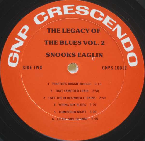 Snooks Eaglin : The Legacy Of The Blues Vol. 2 (LP, RE)