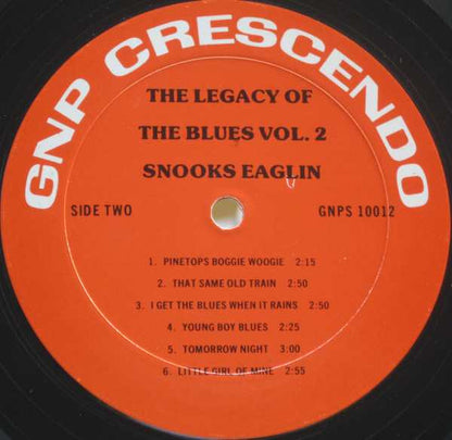 Snooks Eaglin : The Legacy Of The Blues Vol. 2 (LP, RE)