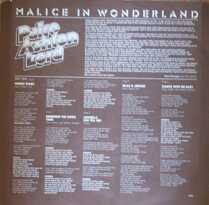 Paice Ashton & Lord : Malice In Wonderland (LP, Album)