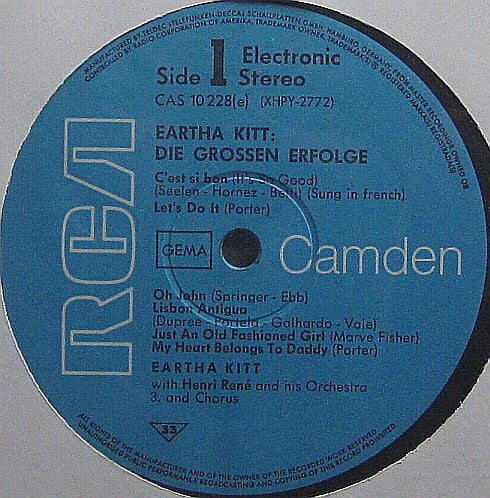 Eartha Kitt With Henri René And His Orchestra And Henri René And His Chorus : C'est Si Bon -  Die Großen Erfolge (LP, Comp)