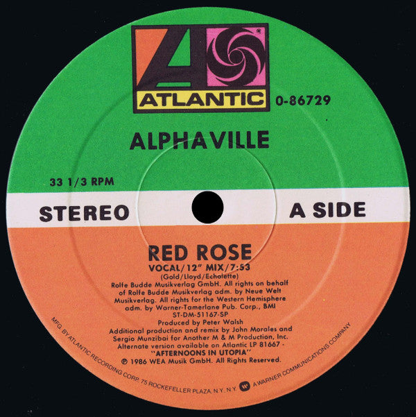 Alphaville : Red Rose (12")