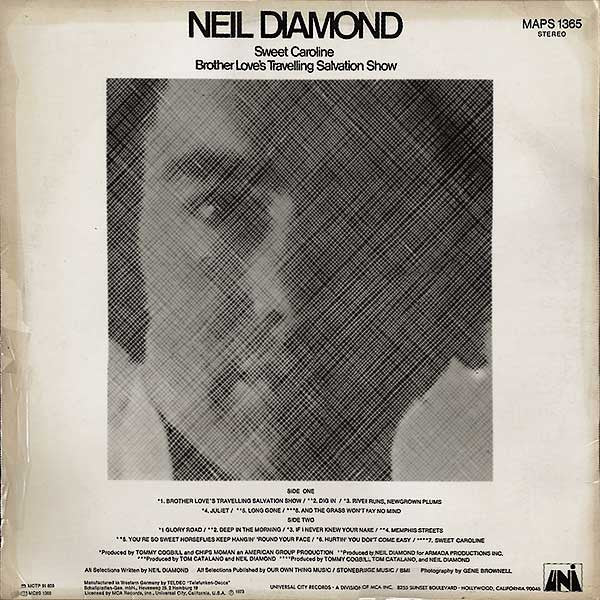 Neil Diamond : Sweet Caroline (LP, Album)