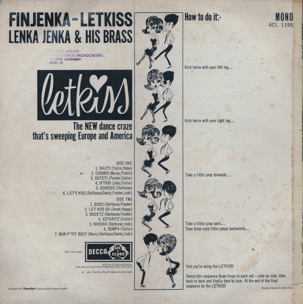 Lenka Jenka And His Brassband : Finjenka - Letkiss (LP, RE)