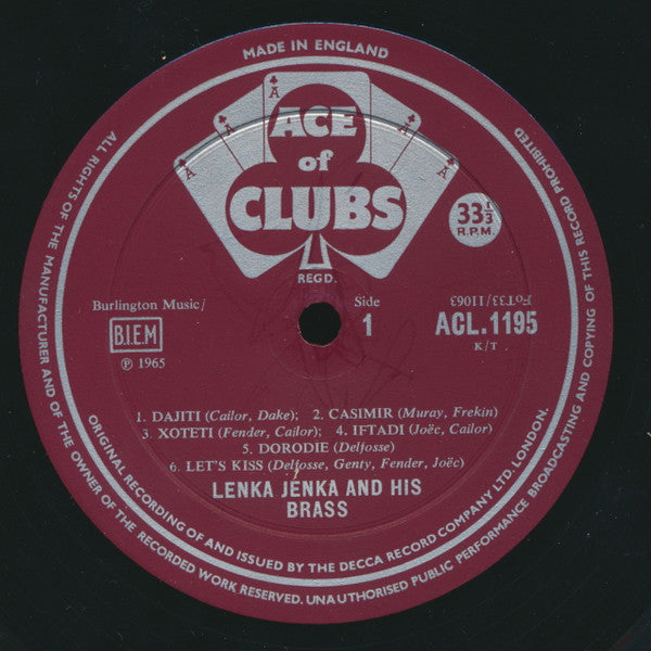 Lenka Jenka And His Brassband : Finjenka - Letkiss (LP, RE)