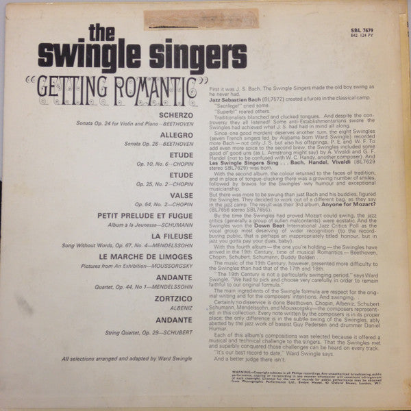 Les Swingle Singers : Getting Romantic (LP, Album)