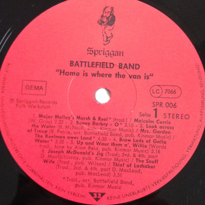 Battlefield Band : Home Is Where The Van Is (LP, Album)