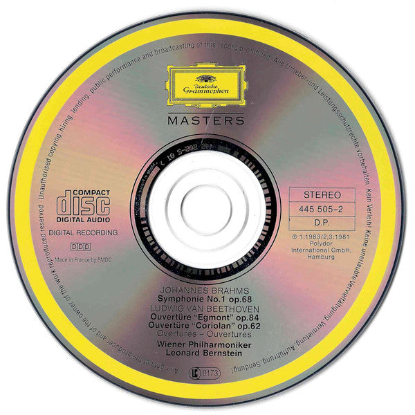 Johannes Brahms / Ludwig van Beethoven - Wiener Philharmoniker · Leonard Bernstein : Symphonie No. 1 / Ouvertüren »Egmont« • »Coriolan« (CD, Album, Comp, RE, RM)