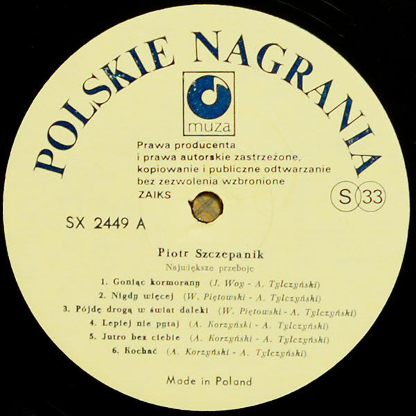 Piotr Szczepanik : Największe Przeboje (LP, Comp, Cre)